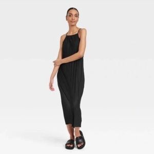 A New Day Plissé Dress in Black